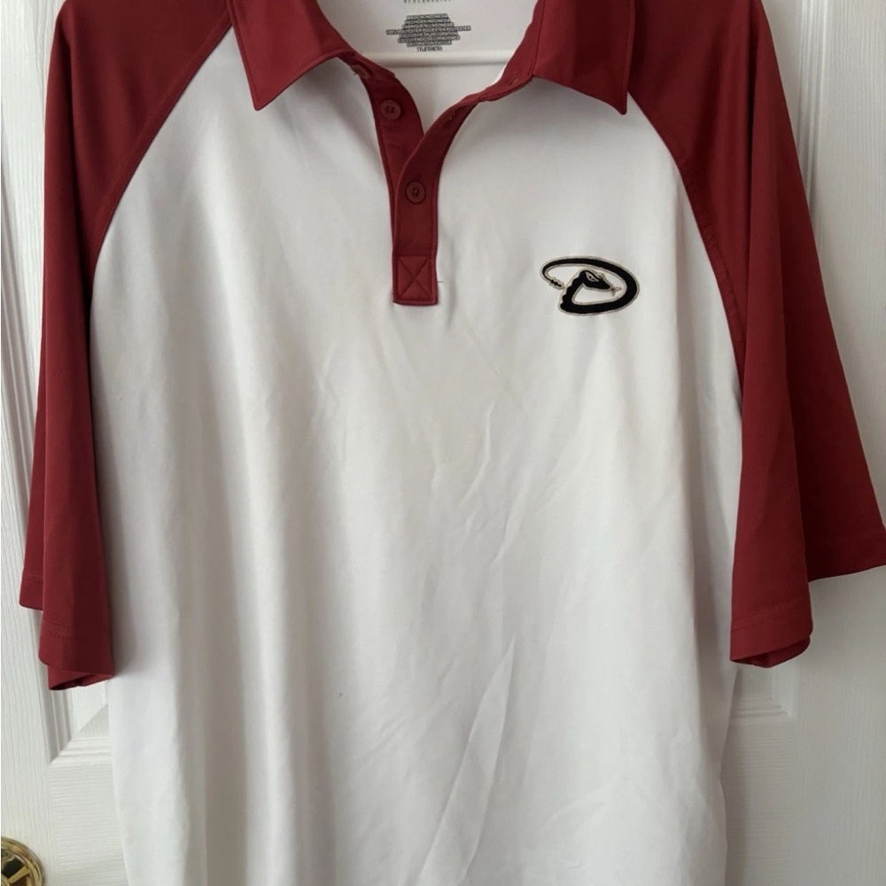 Genuine Merchandise Maroon and White Polo Shirt